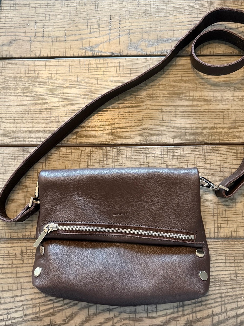 Hammitt Dark Brown Leather Crossbody Belt Bag